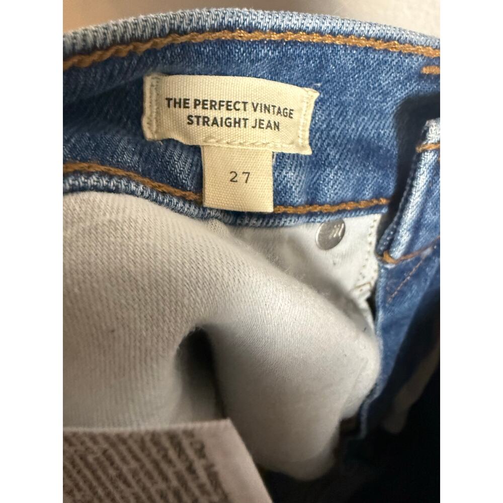 Madewell The Perfect Vintage Straight Leg Casual Denim Blue Jeans Size 27 - Picture 11 of 12